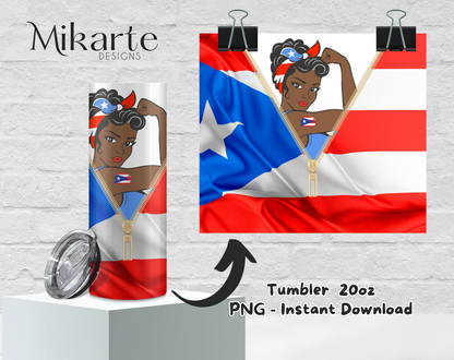 Chica Boricua | Diseño Tumbler