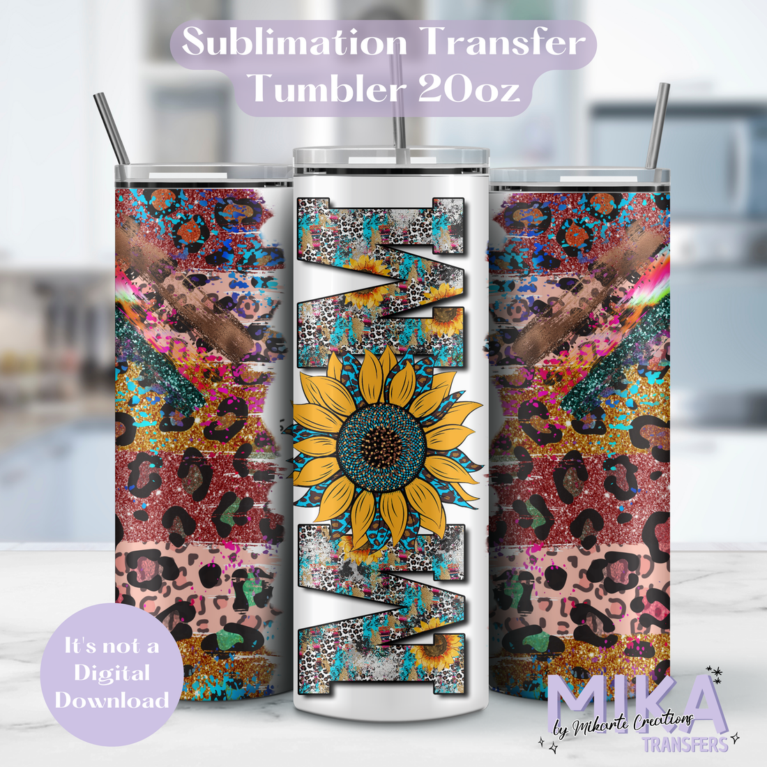 Mom Sunflower | Tumbler Sublimation Transfer