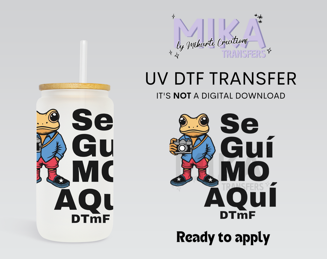 Seguimo aqui | UV DTF Decal