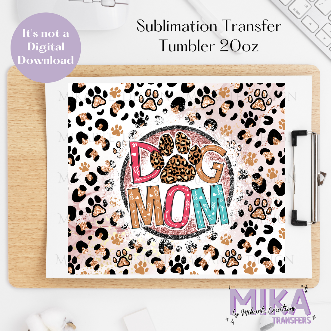Dog Mom | Tumbler Sublimation Transfers