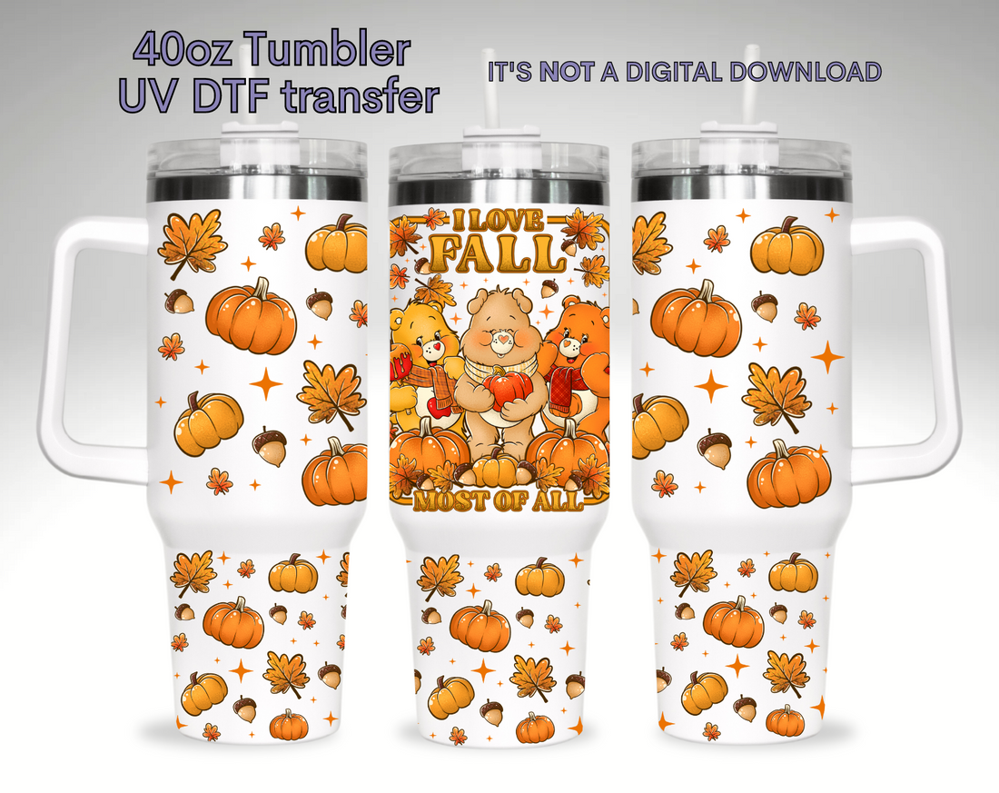 Fall Bears | UV DTF 40oz Tumber