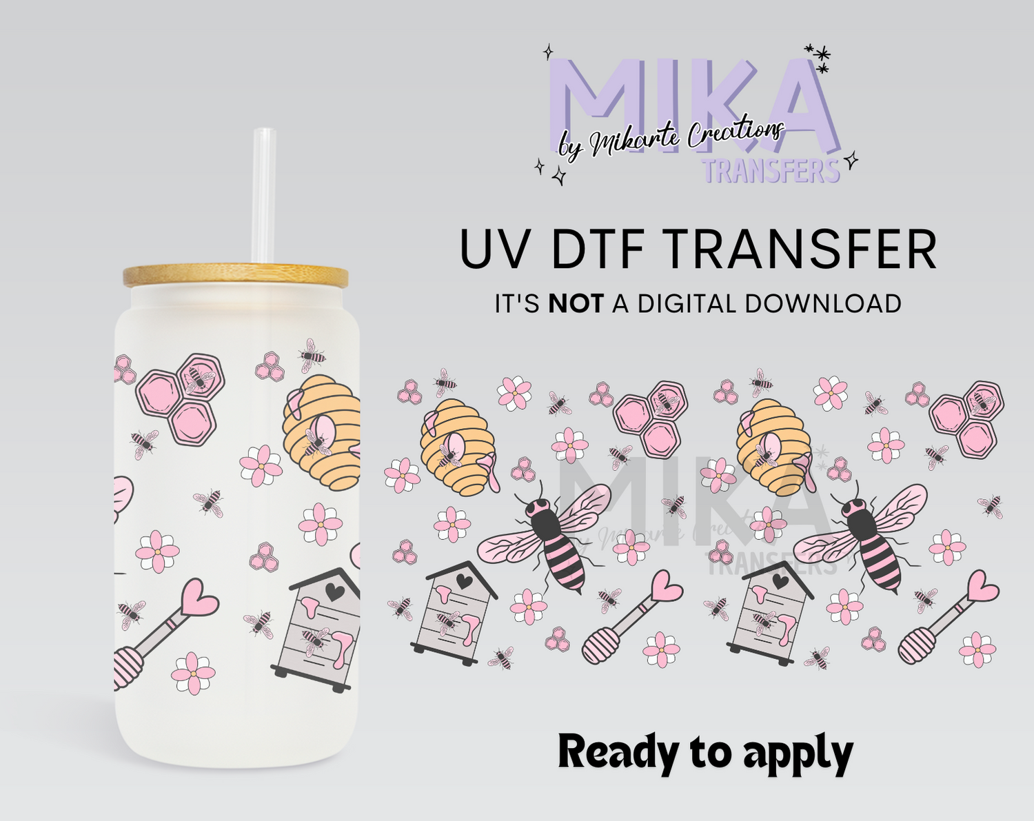 Pink Honey Bee | UV DTF