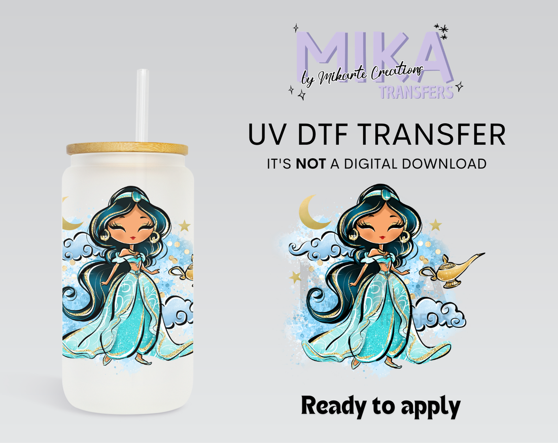 Blue Princess | UV DTF Decal
