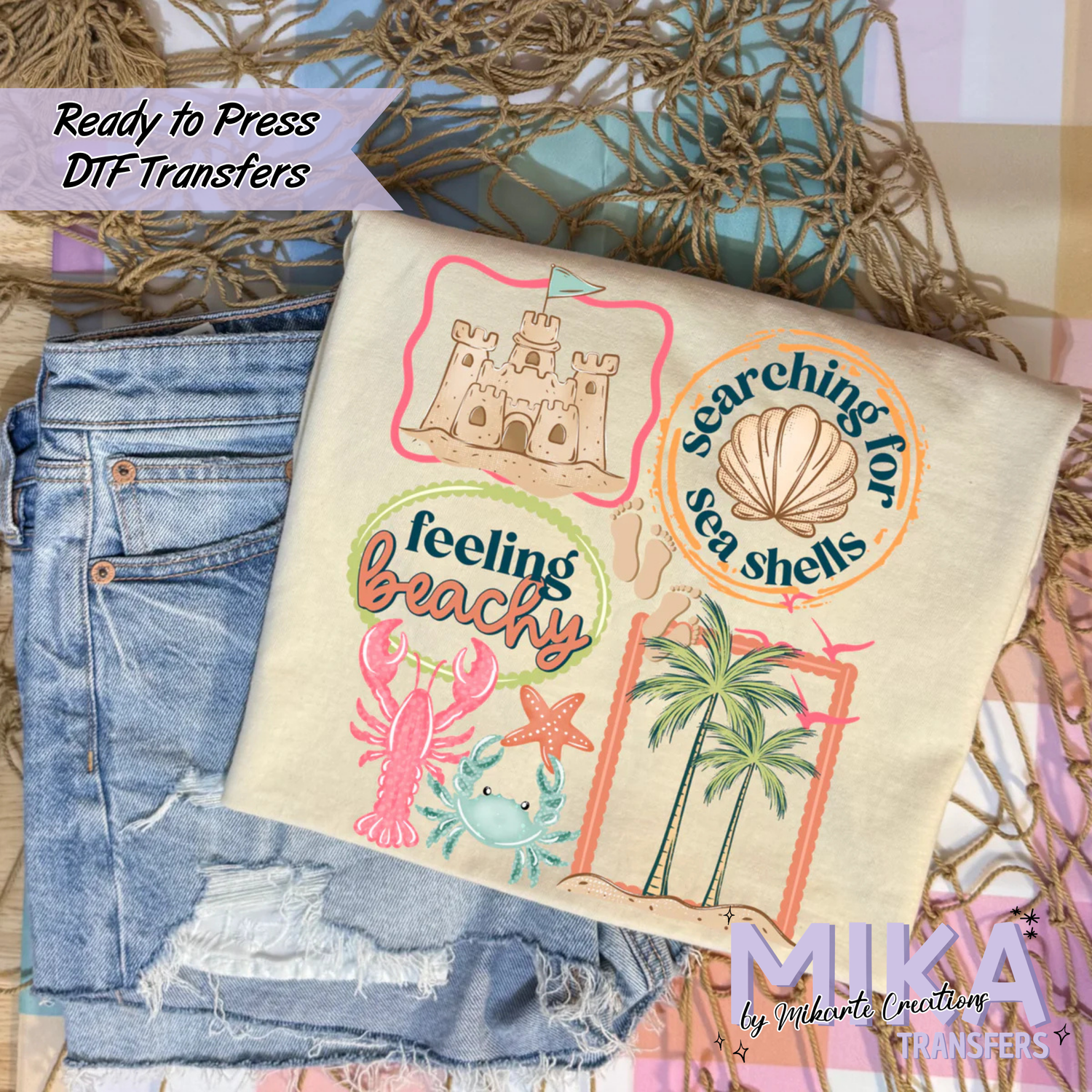Feeling Beachy Frame | DTF transfers
