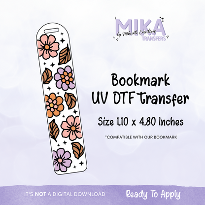Fall Flower | Bookmark UV DTF