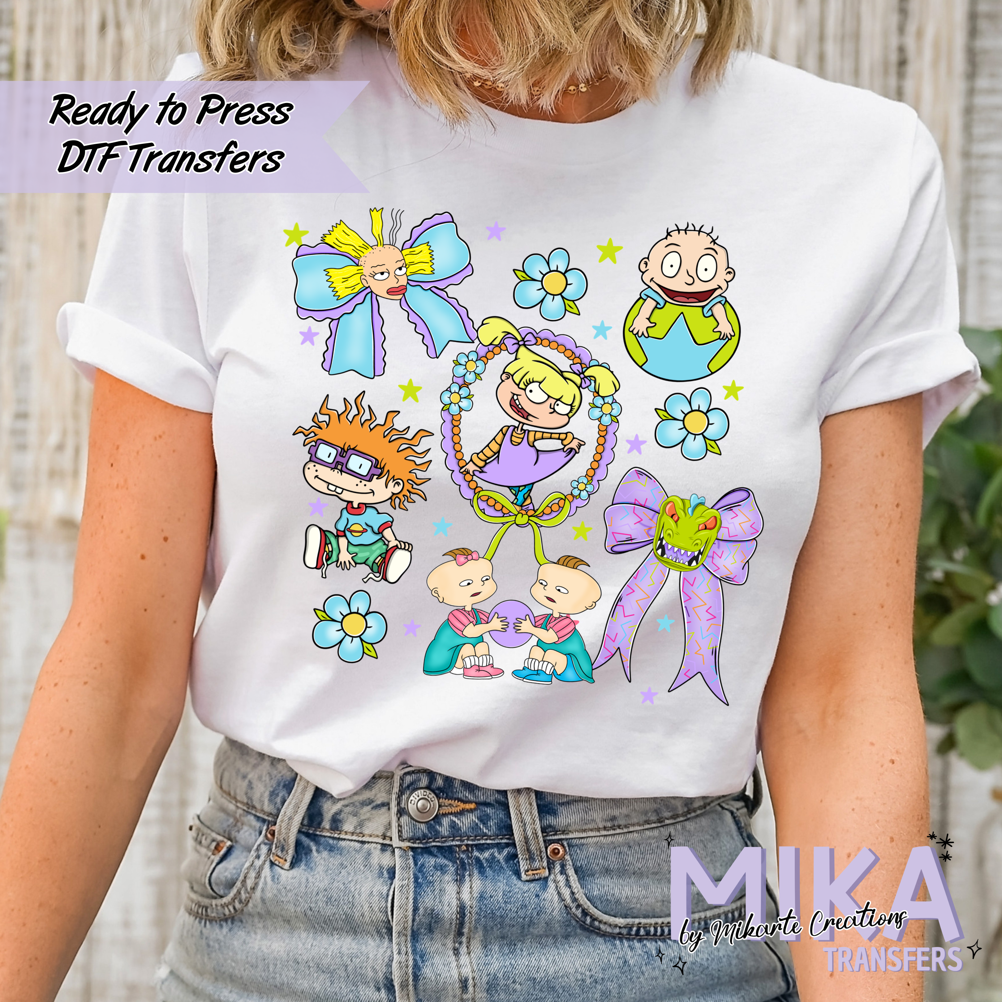 Rugrats Bow Collage | DTF Transfer