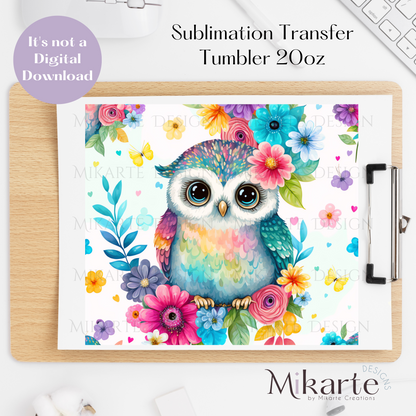 Owl - Tumbler Sublimation Transfer