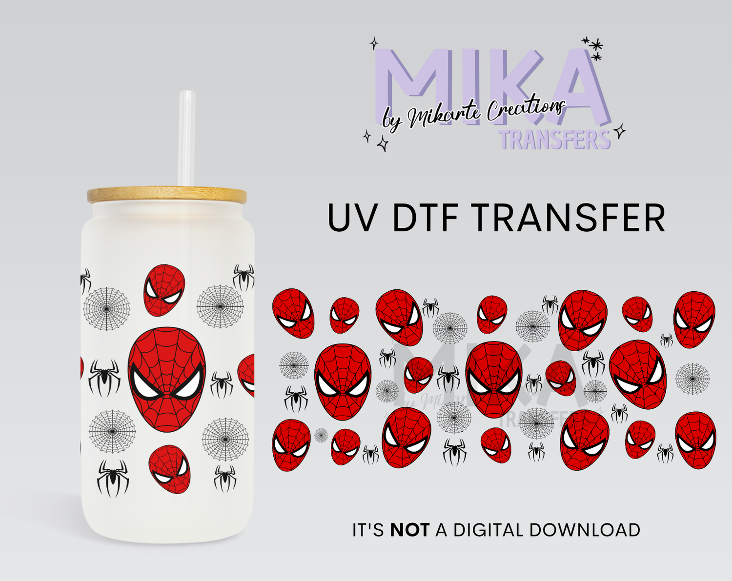 Spider Face | UV DTF Wrap