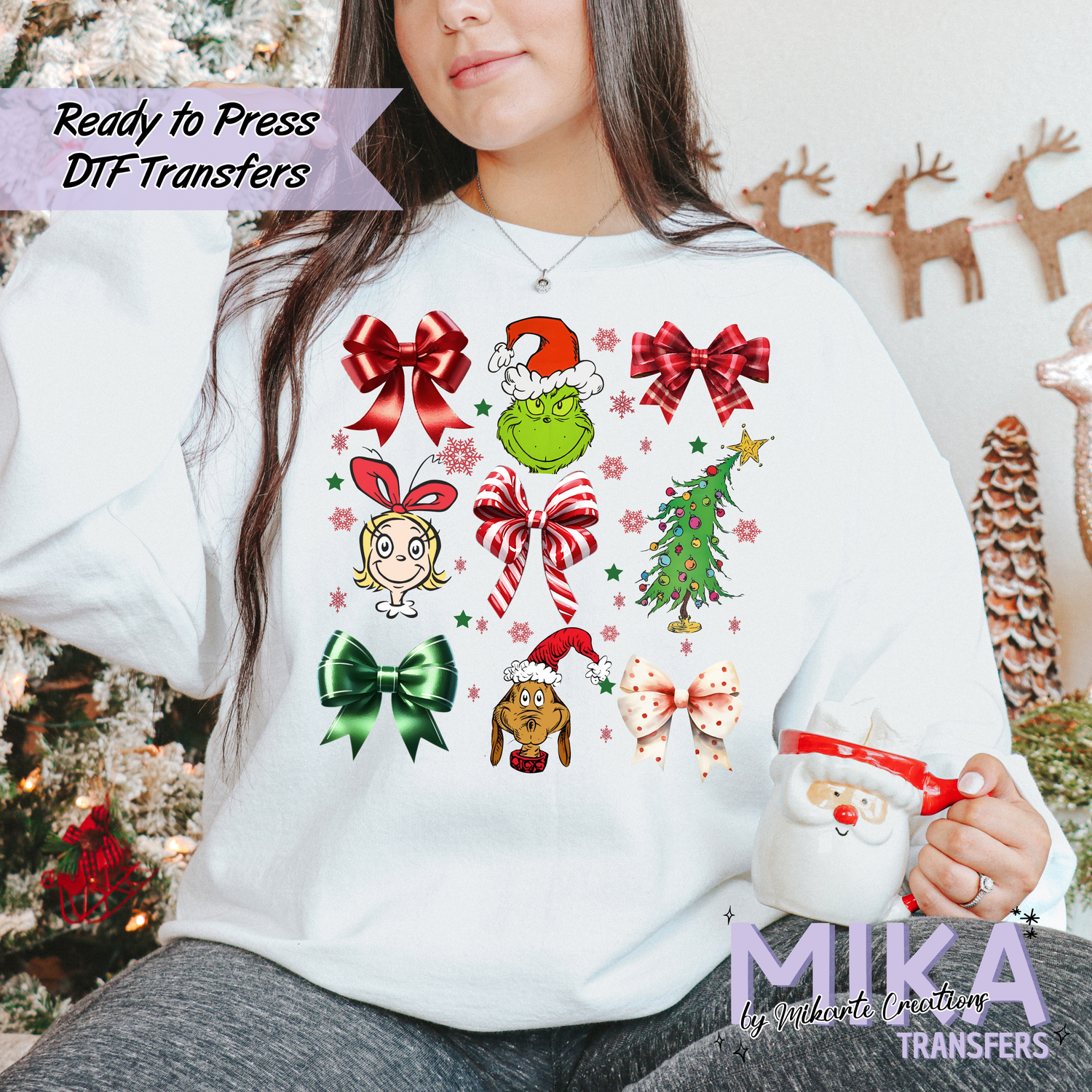 Grinmas Coquette Bow | DTF transfers