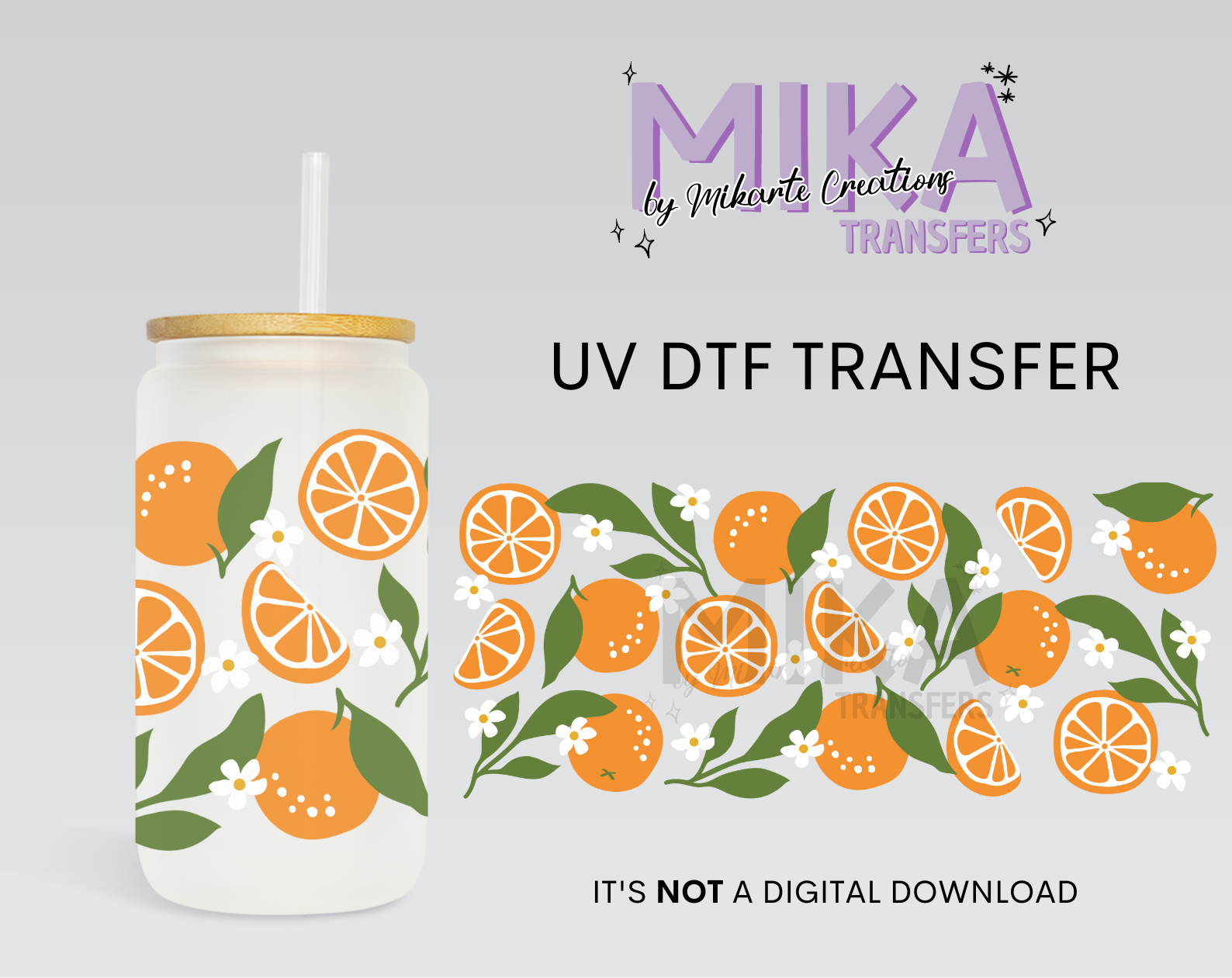 Orange Fruit | UV DTF Wrap