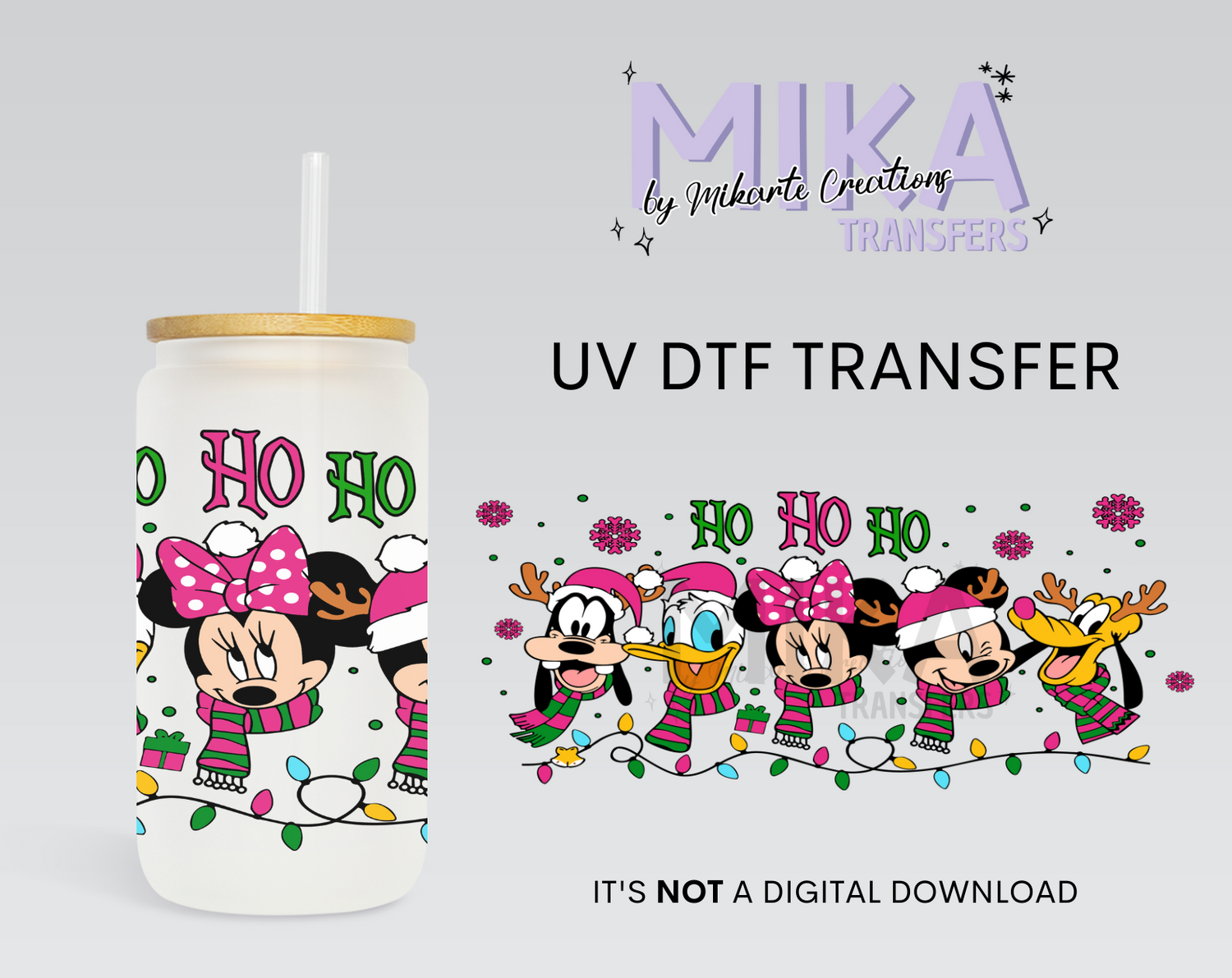 Hohoho Mouse Christmas | UV DTF Wrap