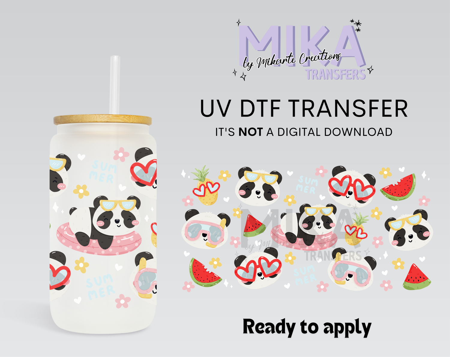 summer panda | UV DTF