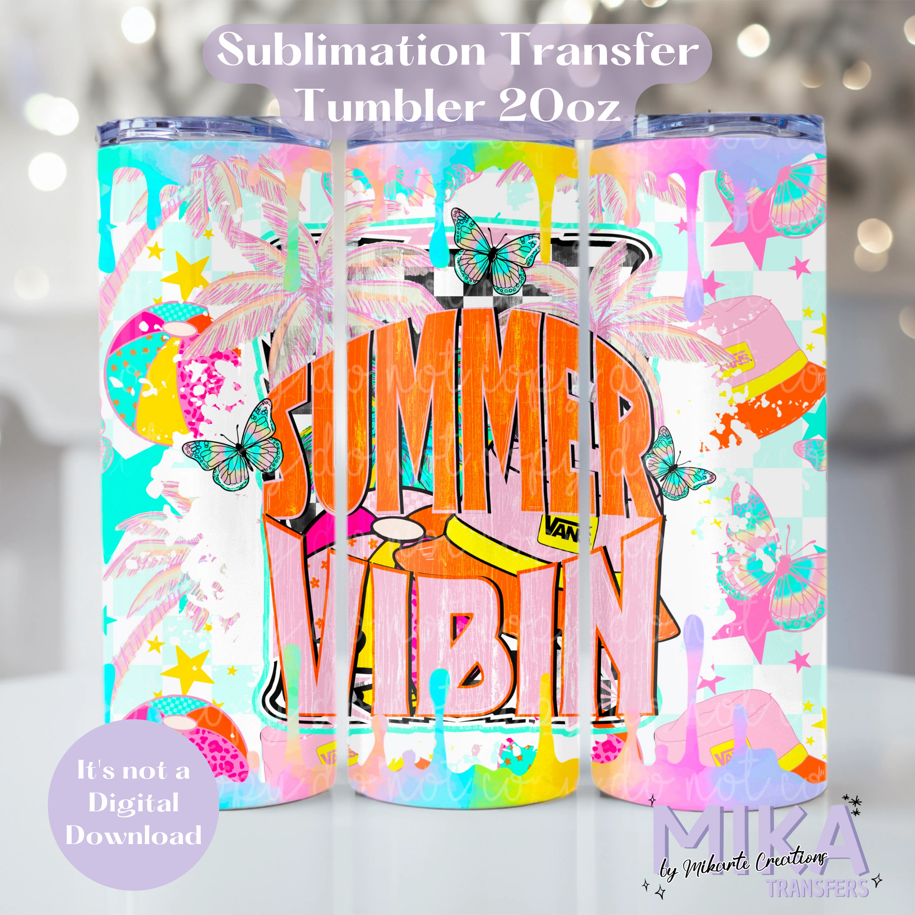 Vibras de verano | Transferencia de sublimación para vaso térmico