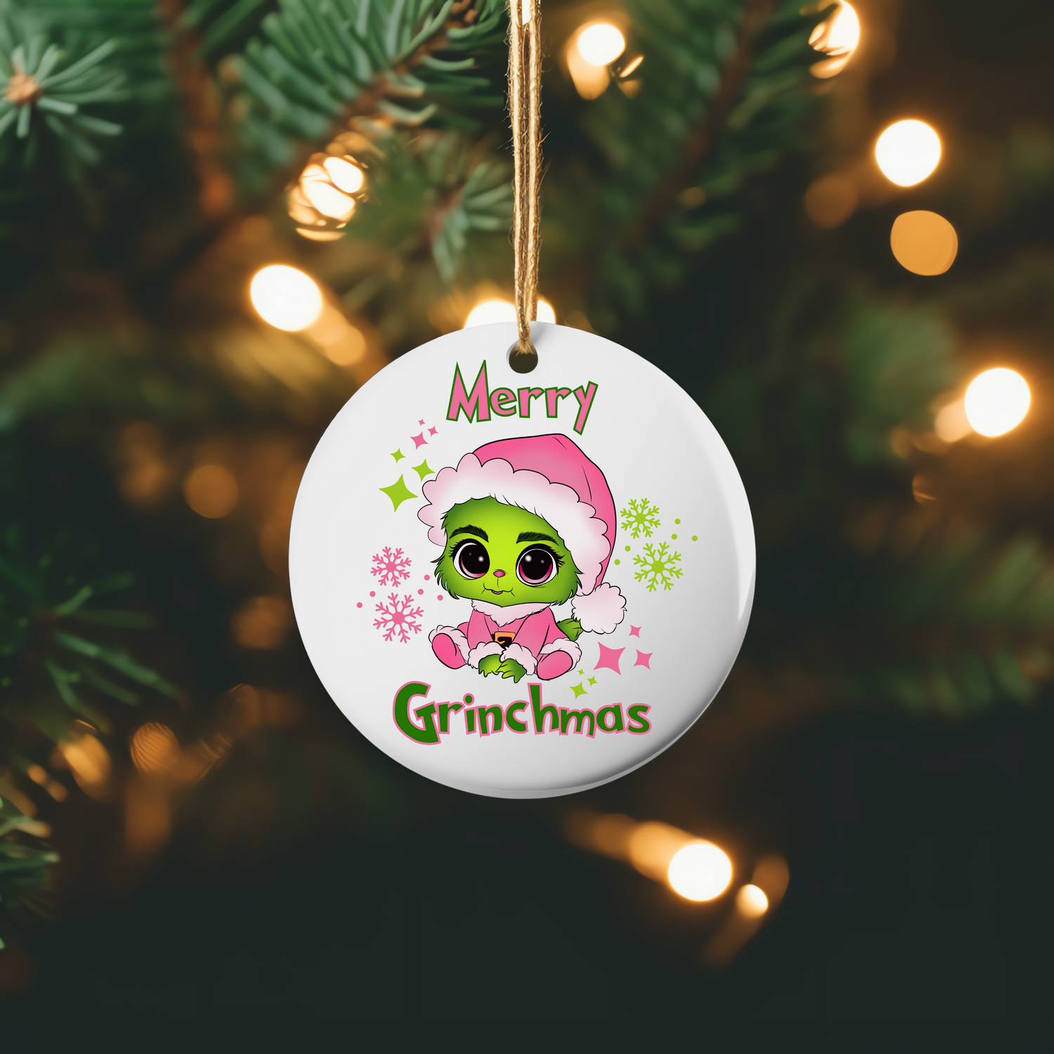 Baby Grinchmas | Ornament UV DTF Sticker