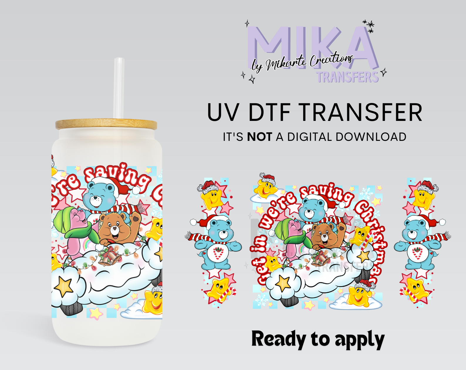 Christmas Care Bear | UV DTF