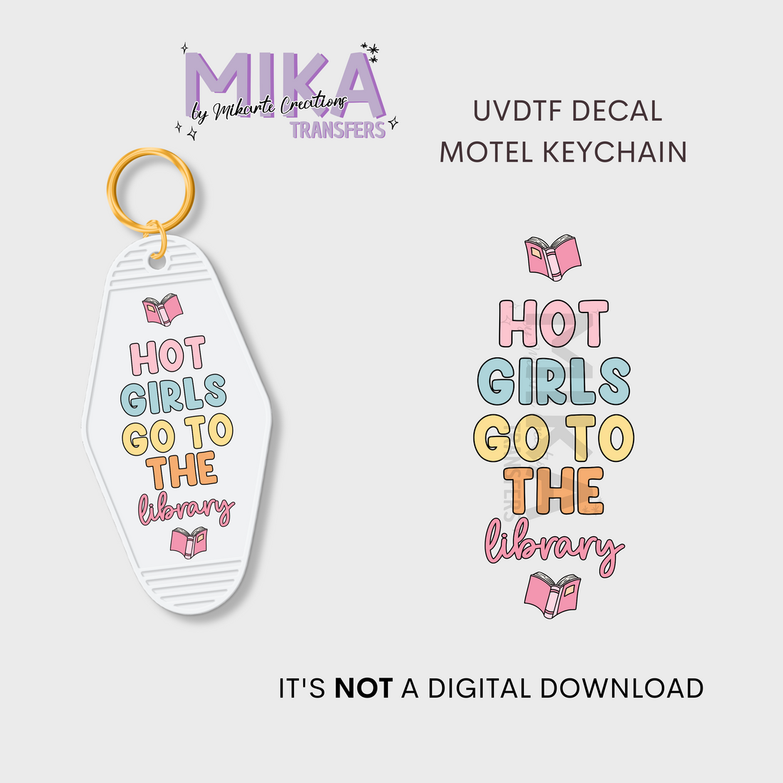 Hot Girls go to the Library | UV DTF Decal