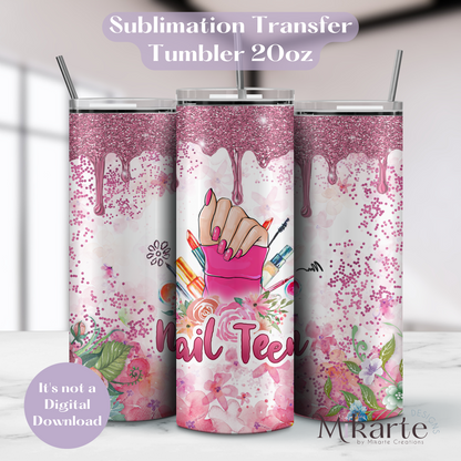 Nail Tech - Tumbler Sublimation Transfer