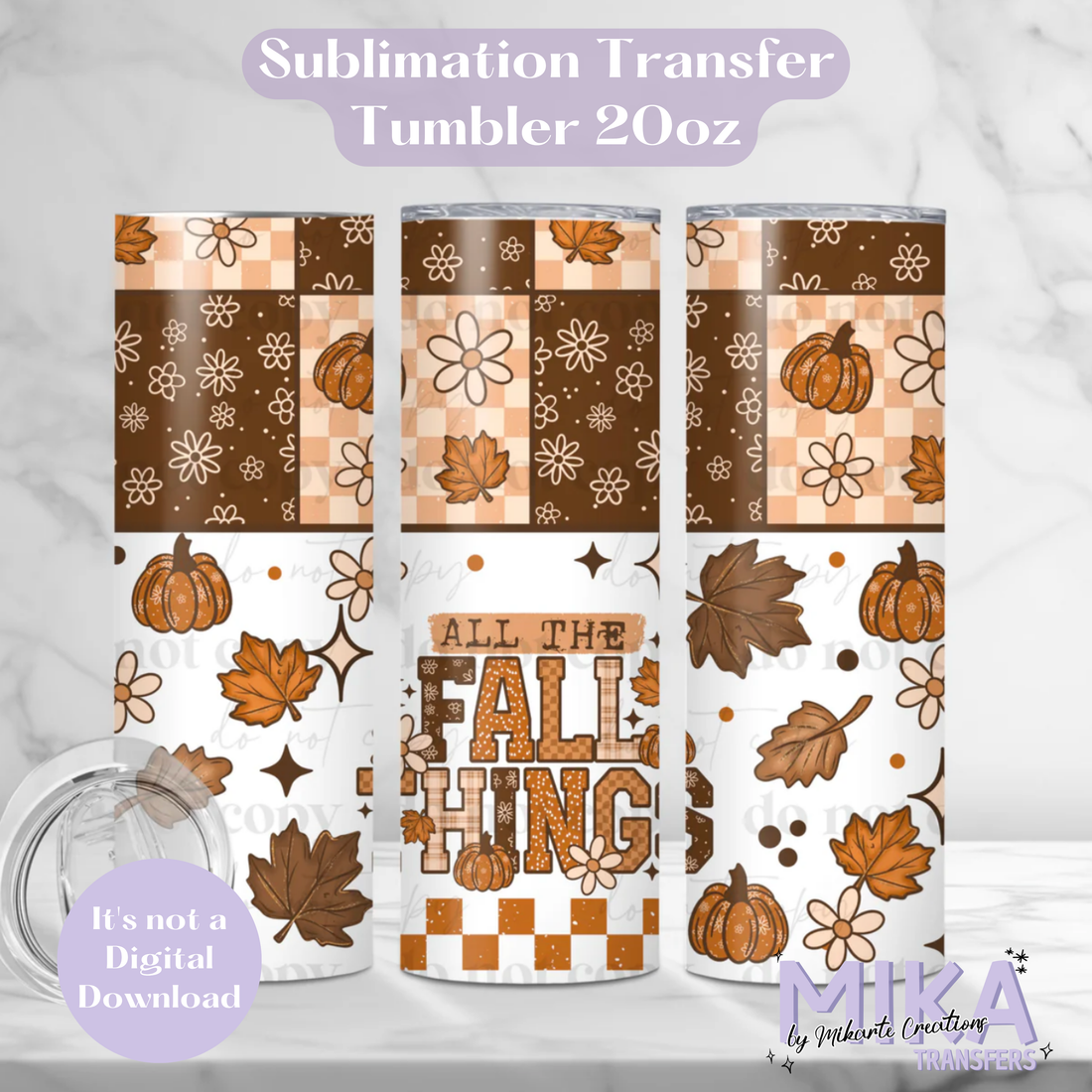 All The Fall Things | Tumbler Sublimation Transfer