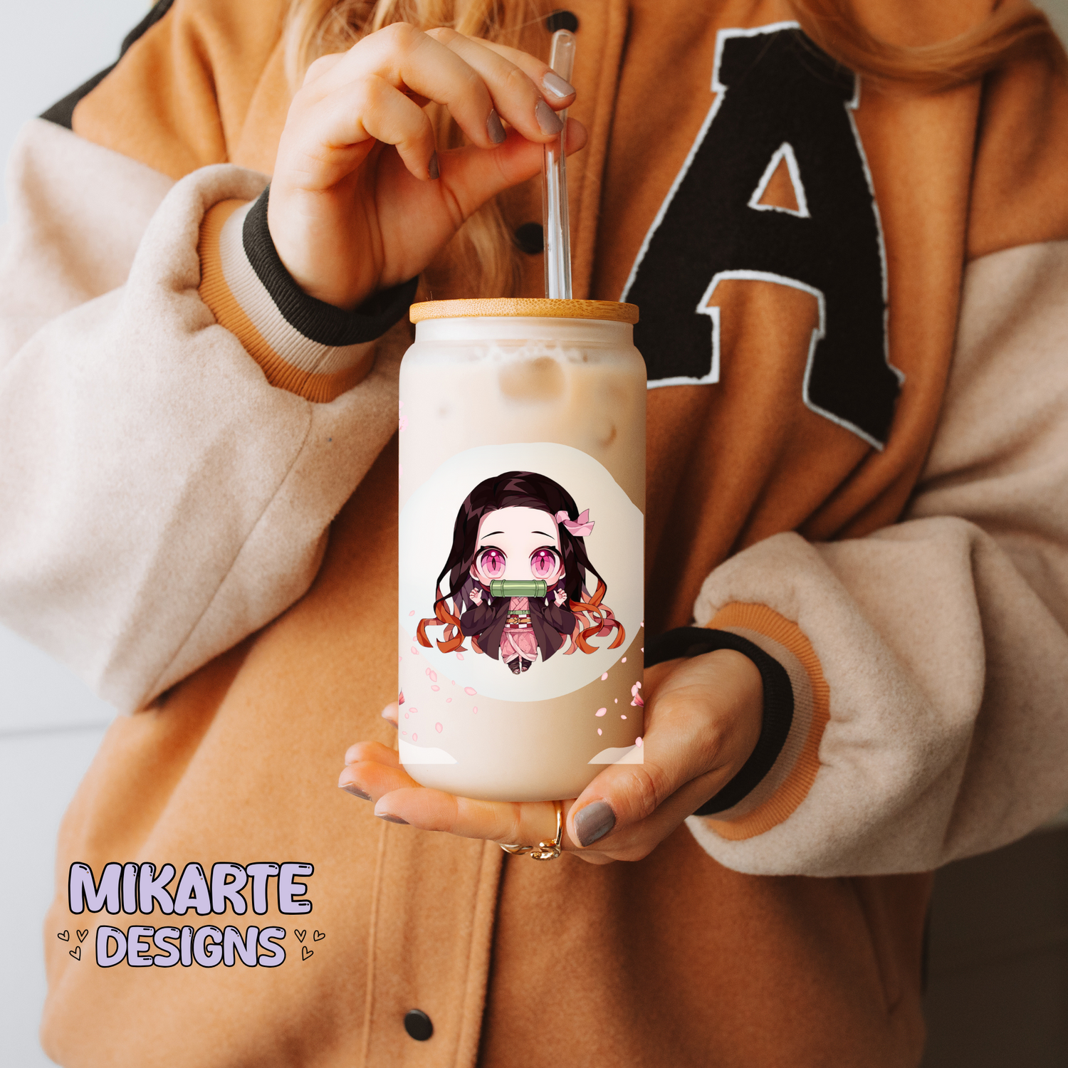 Nezuko | 16oz Glass Can PNG Digital Design