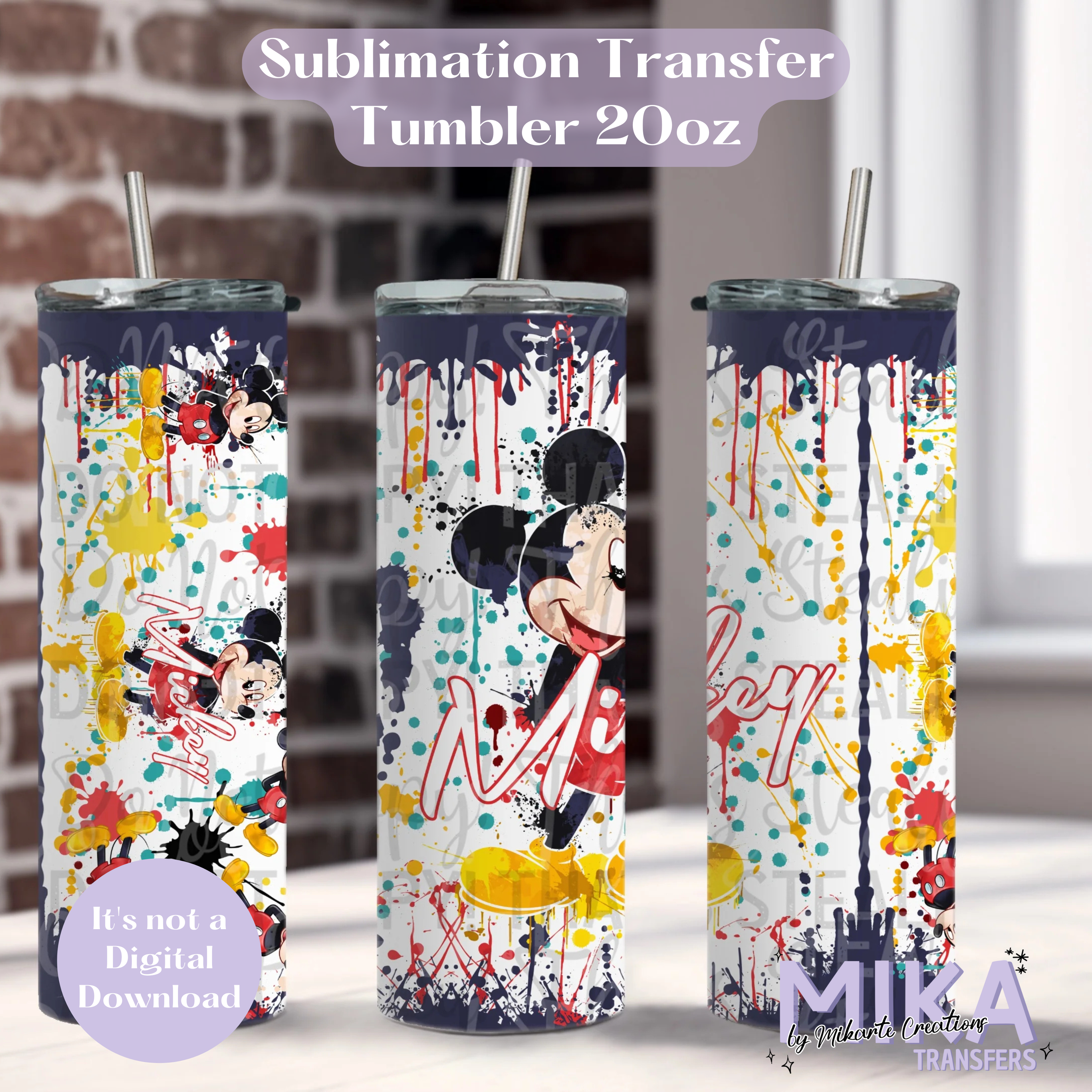 Boy Mouse | Tumbler Sublimation Transfer
