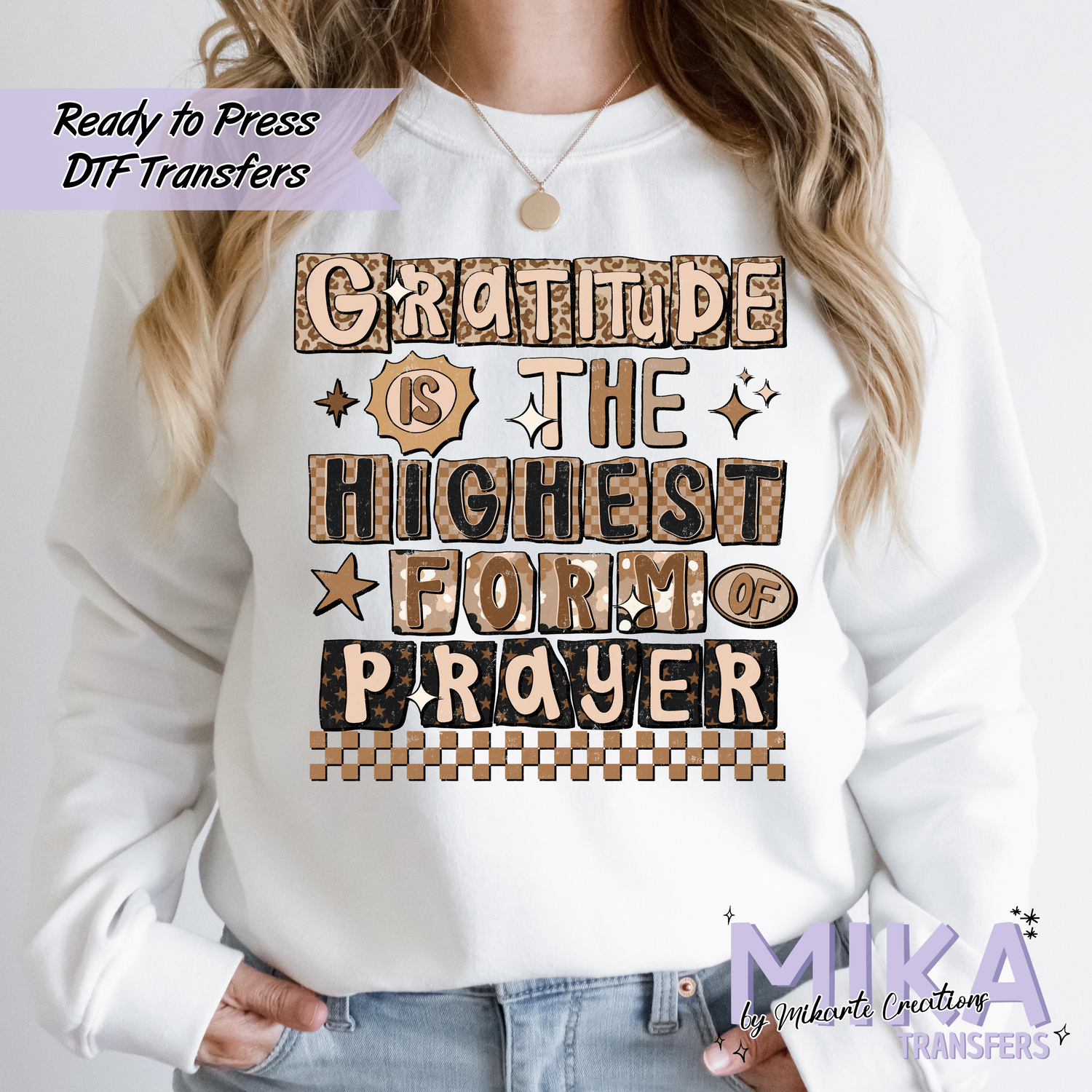 Gratitude Prayer | DTF Transfer