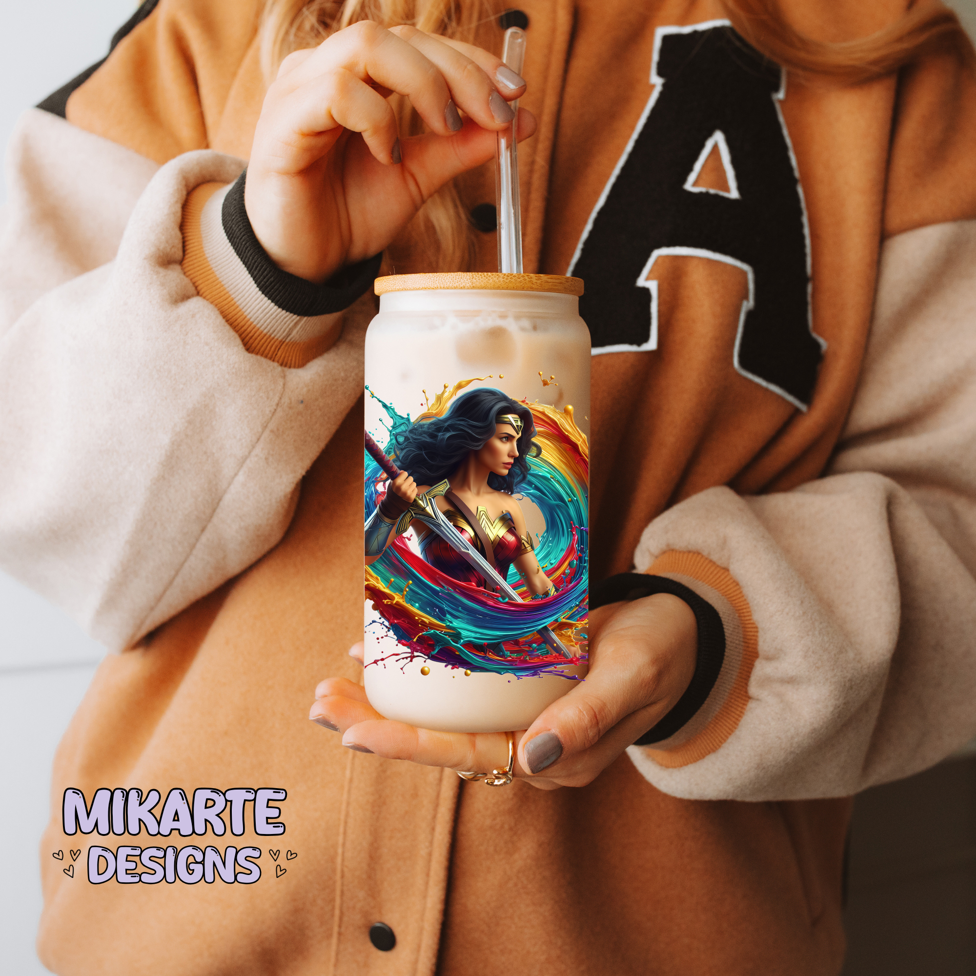 W.W. | Diseño digital PNG de lata de vidrio de 16 oz