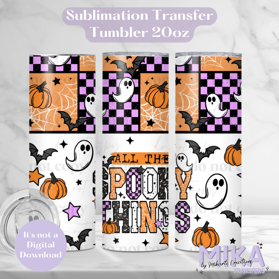 All The Spooky Things | Tumbler Sublimation Transfer
