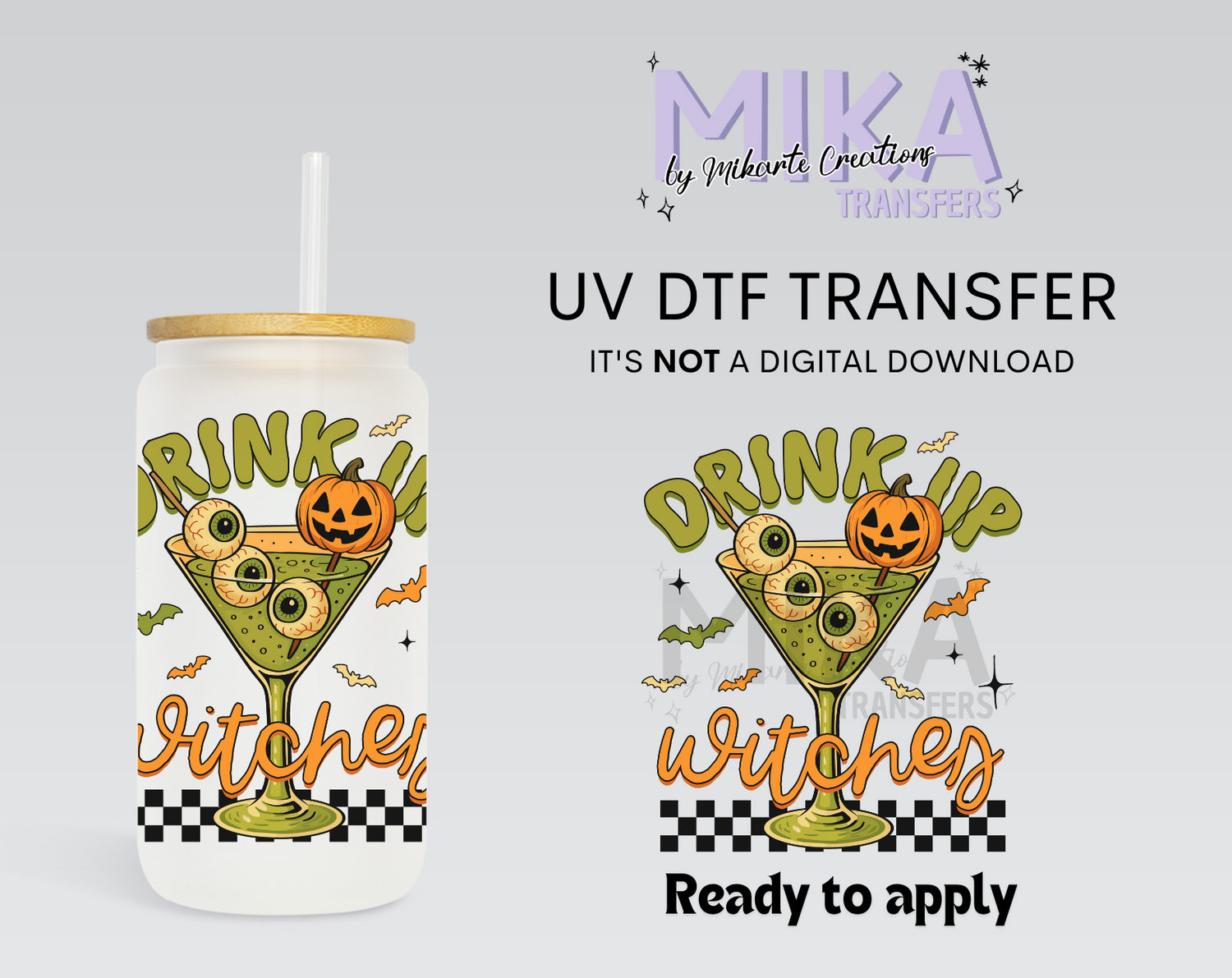 Drink Up Witches | UV DTF Decal