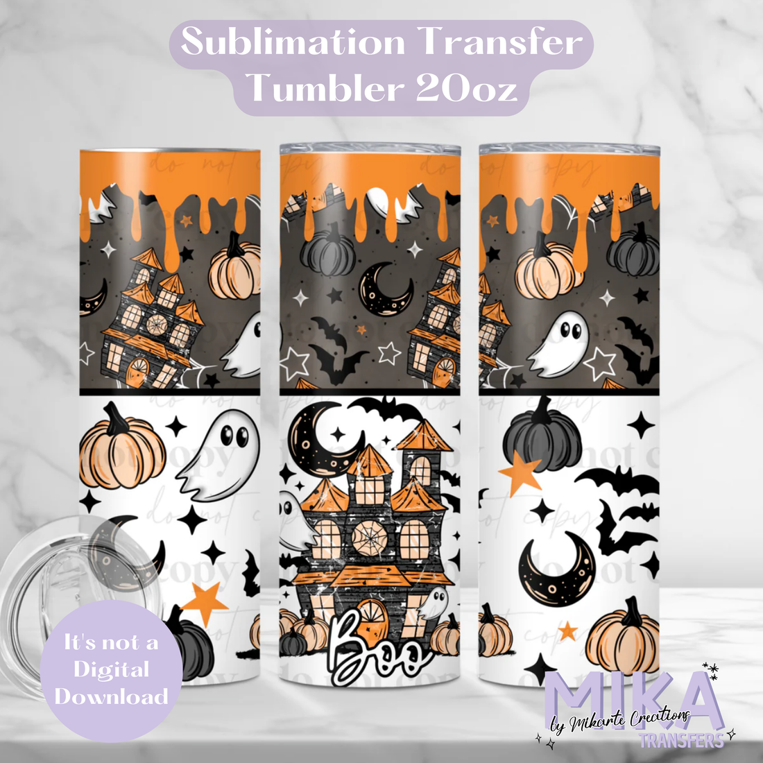 Boo Haunted House | Tumbler Sublimation Transfer