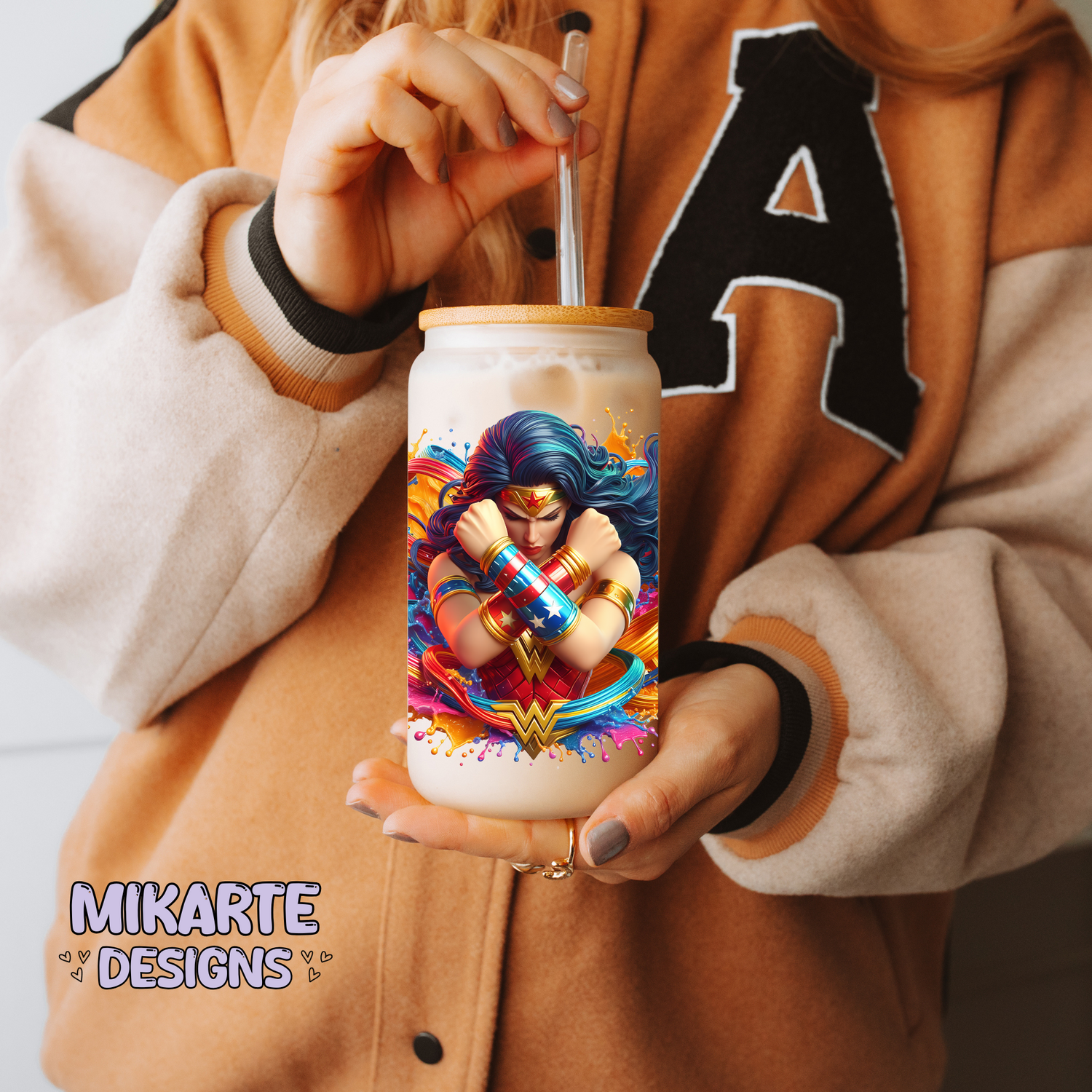 W.W | 16oz Glass Can PNG Digital Design