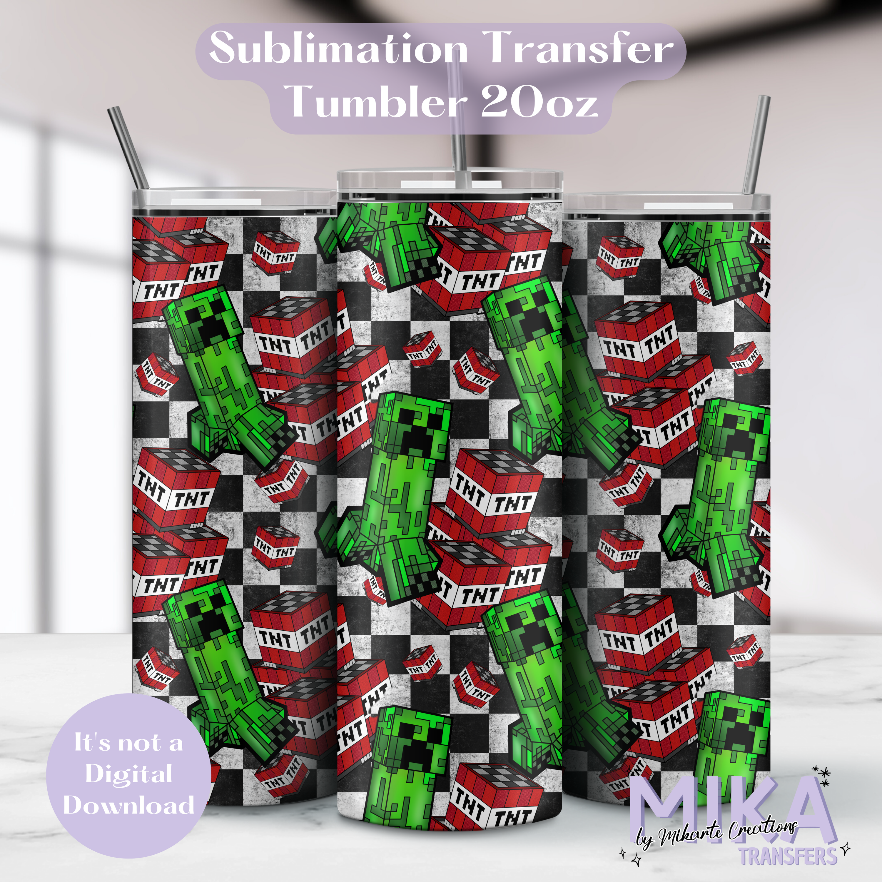 Creeper B | Transferencia de sublimación para vaso térmico