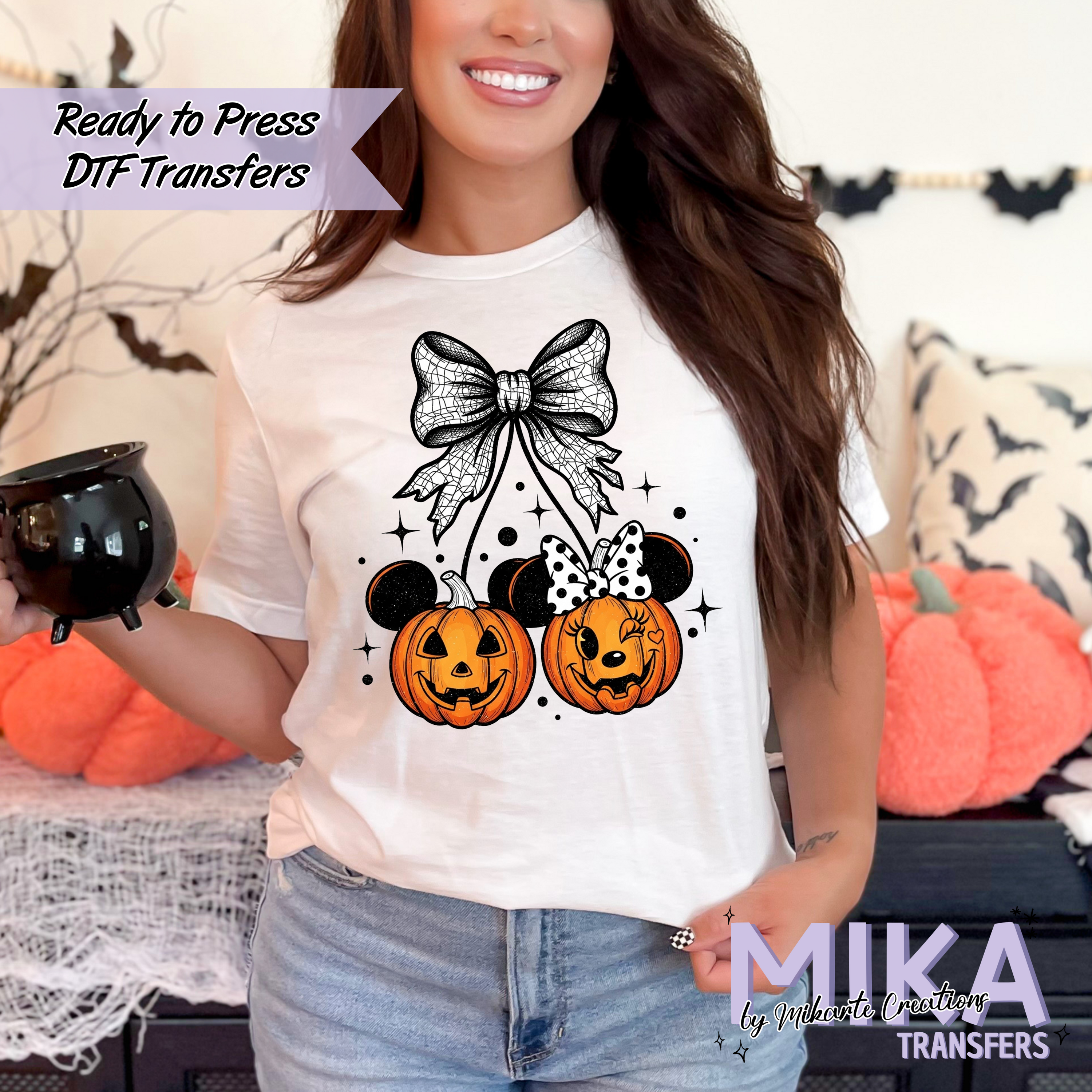 Pumpkin Cherry Mouse | DTF Transfer
