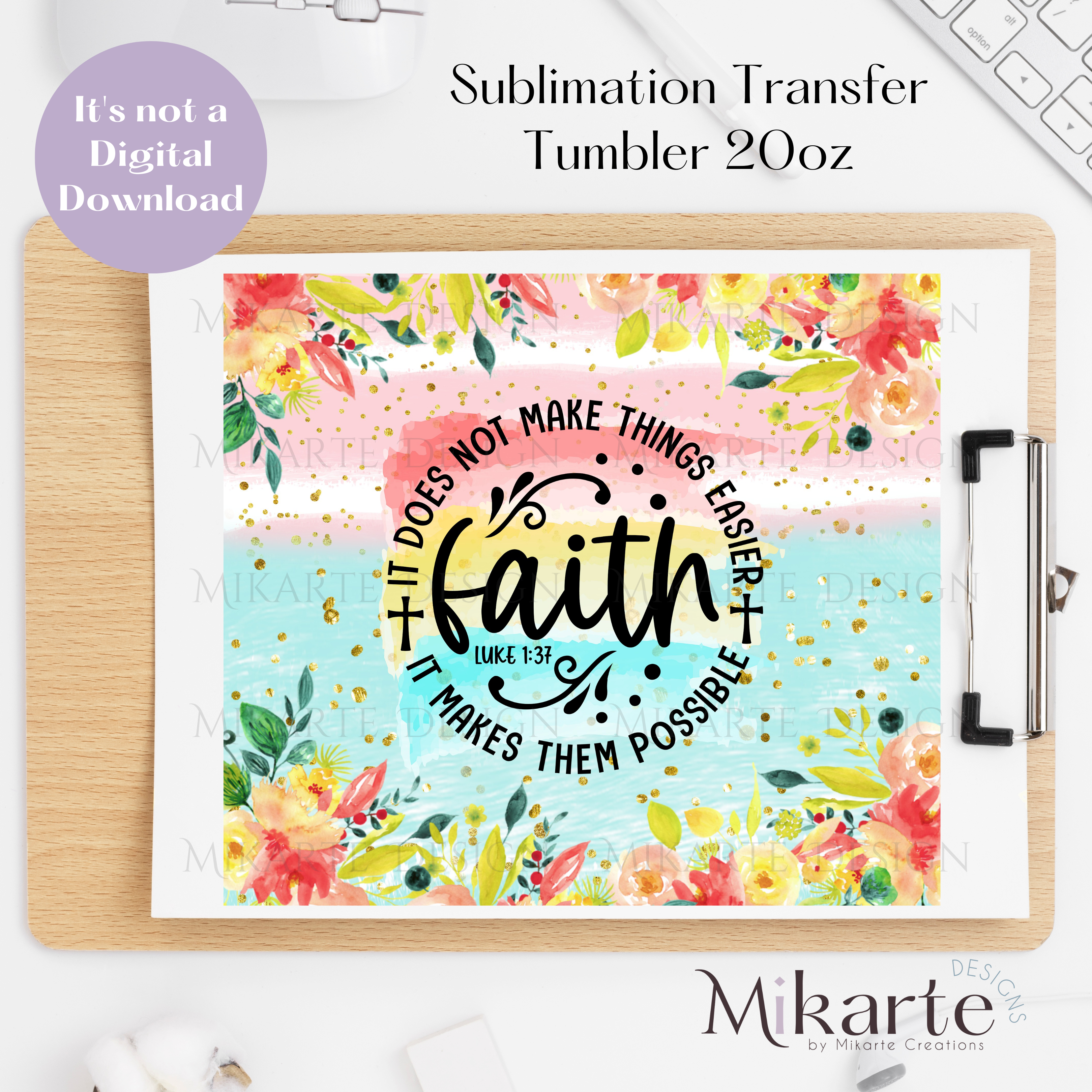 Faith - Tumbler Sublimation Transfer