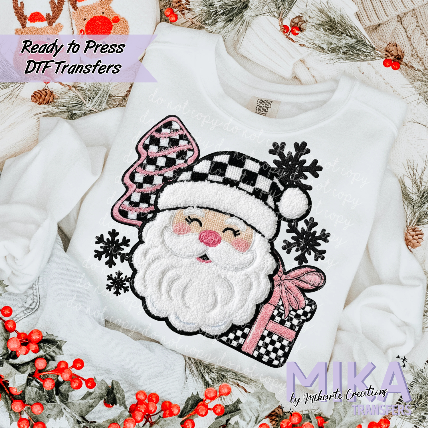 Fuzzy Santa | DTF transfers