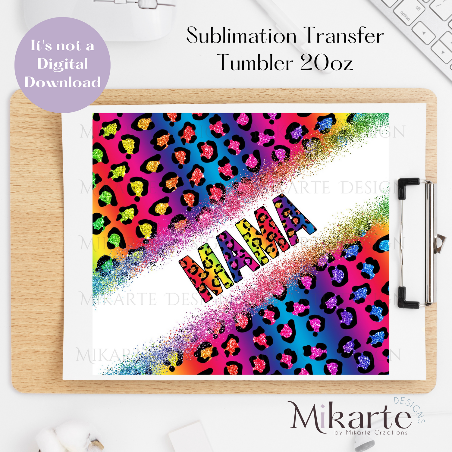 Mama Animal Print - Tumbler Sublimation Transfer