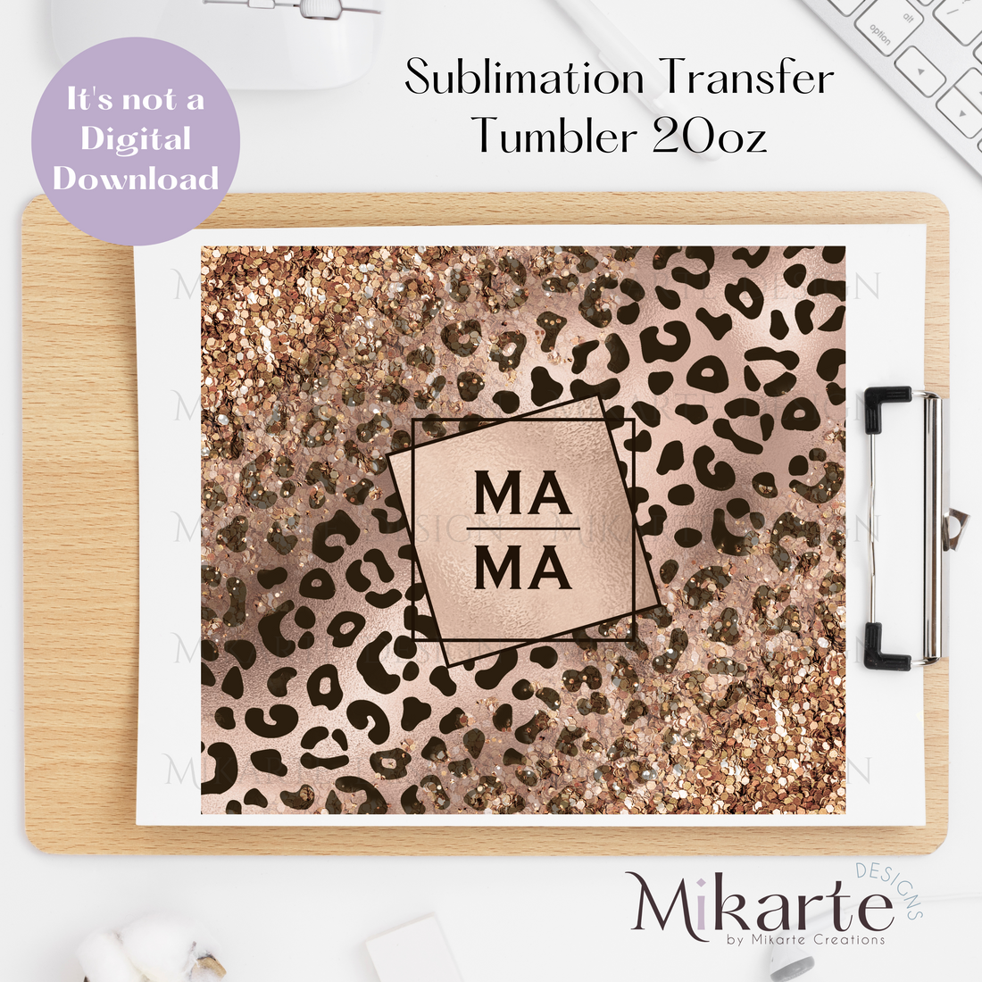 Mama Animal Print - Tumbler Sublimation Transfer