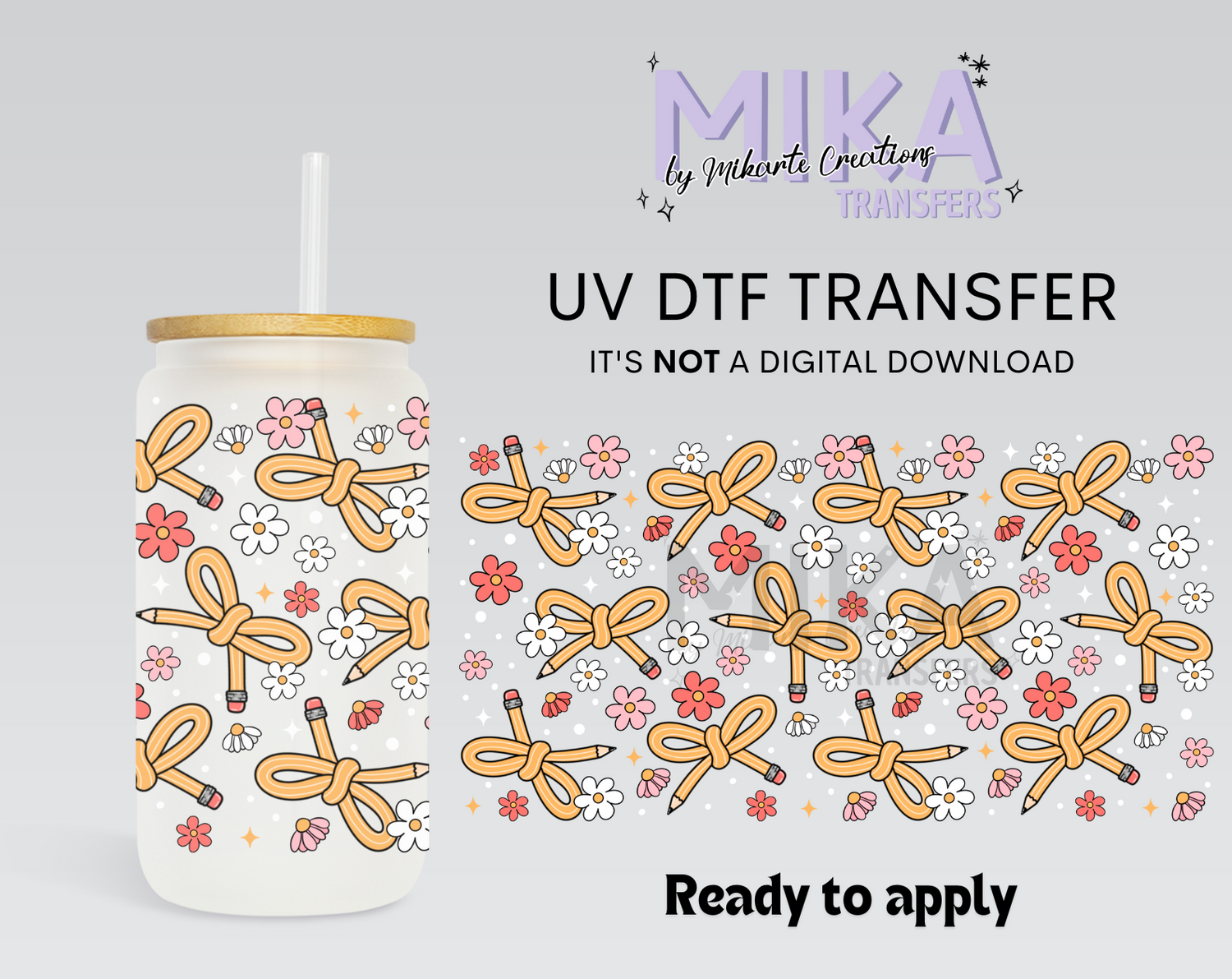Pencil bows | UV DTF