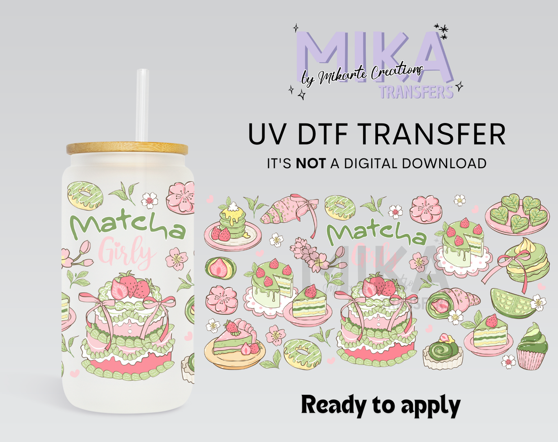 Green Matcha Girly | UV DTF