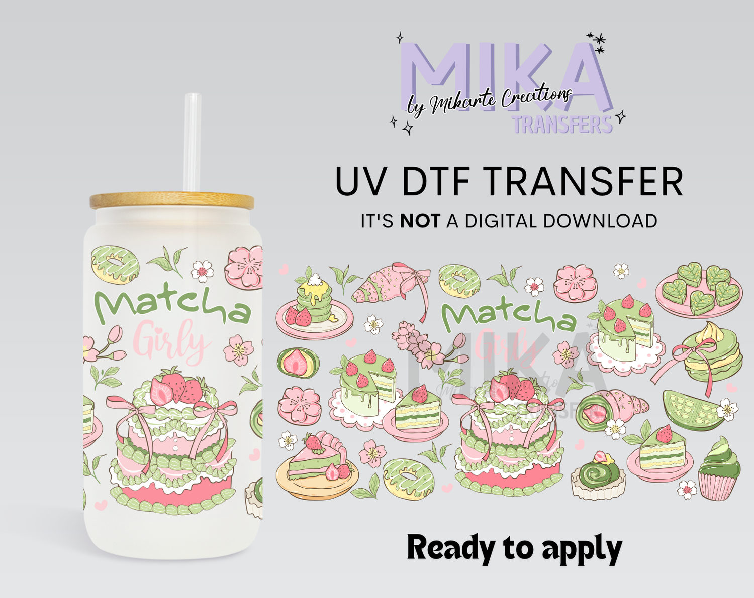 Green Matcha Girly | UV DTF