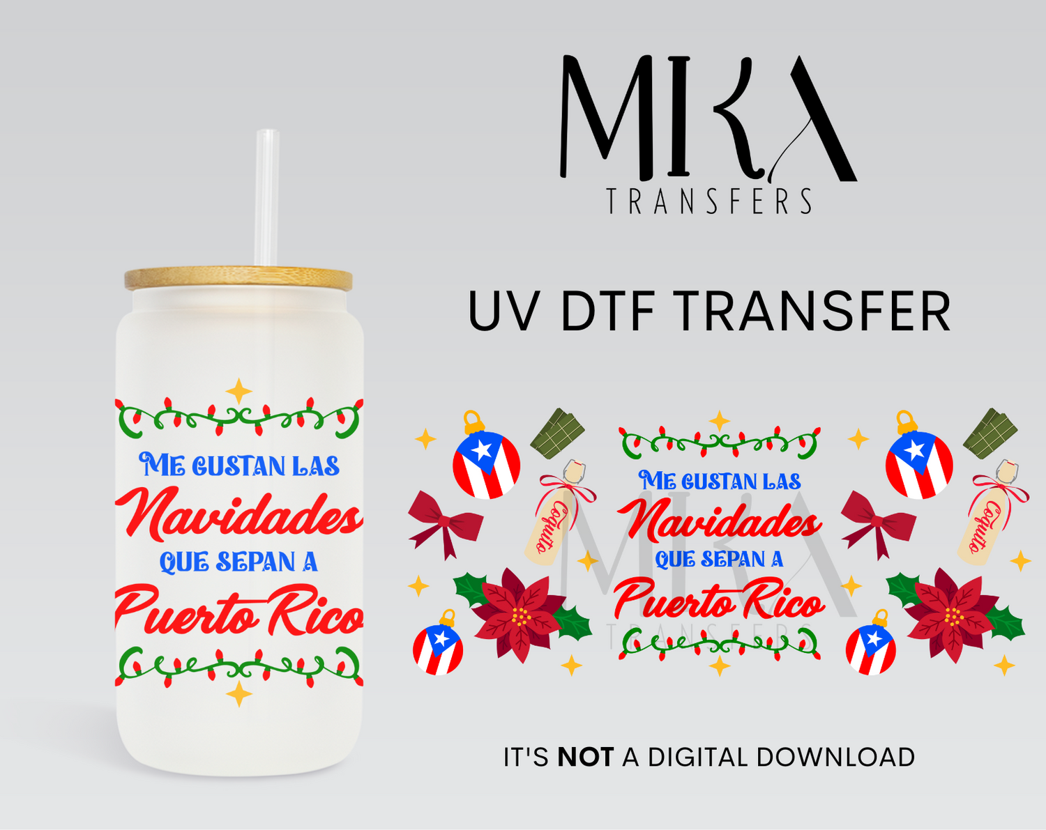 Me gustan las Navidades que sepan a PR | UV DTF Wrap