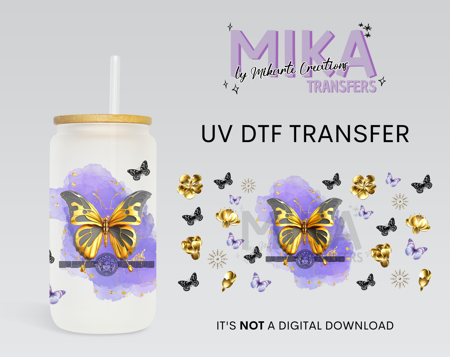 Elegant Butterfly | UV DTF Wrap