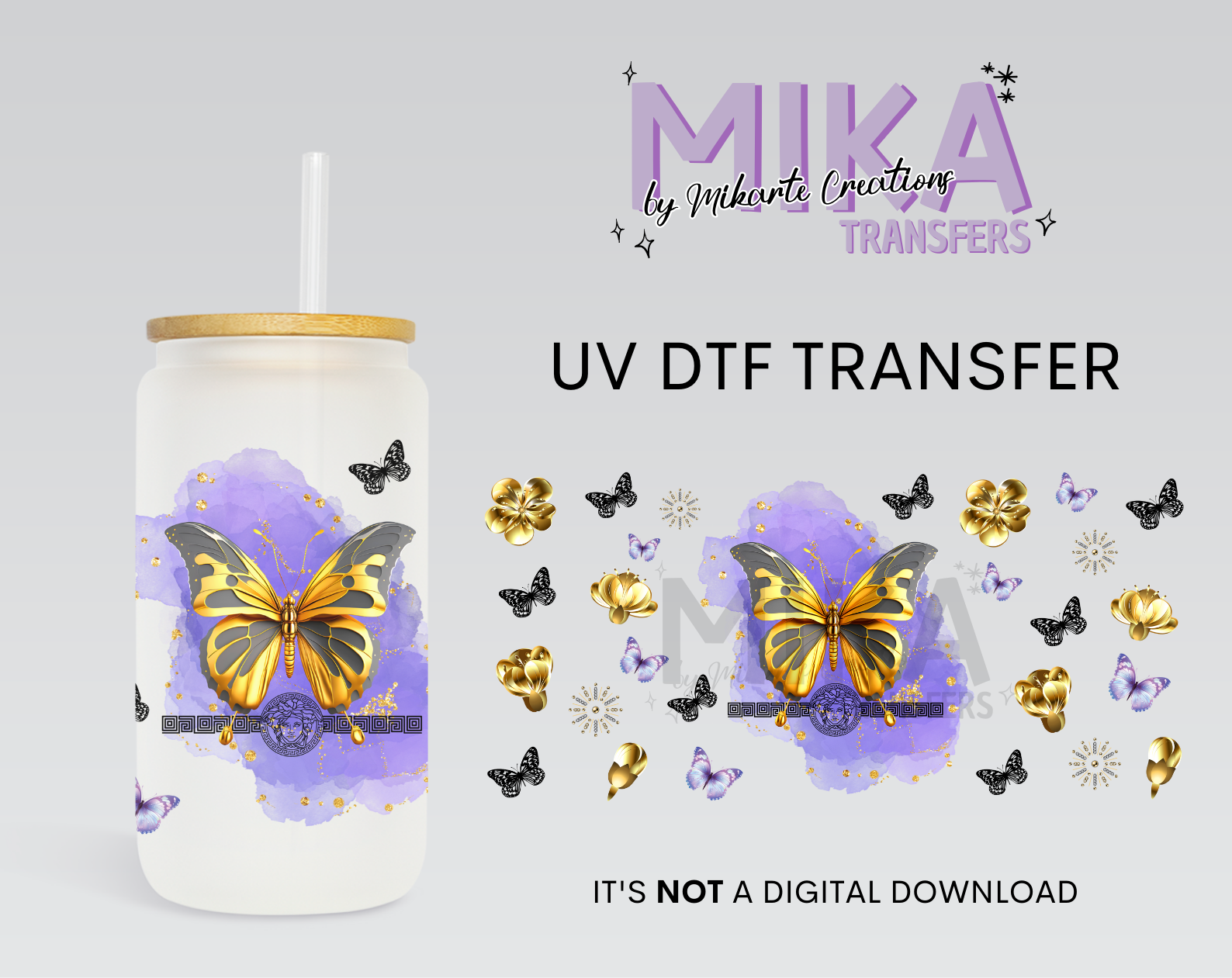 Elegant Butterfly | UV DTF Wrap