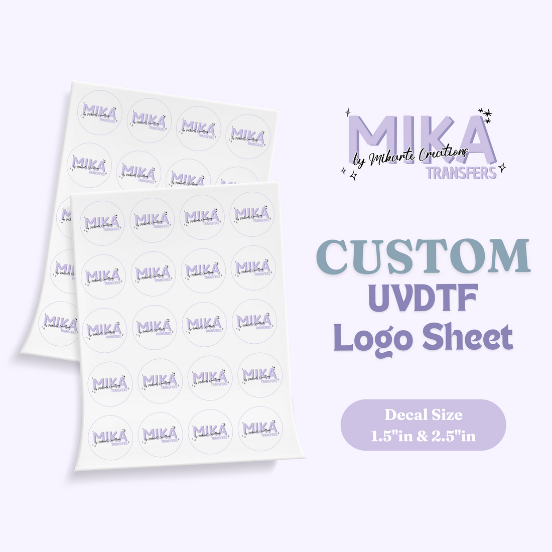 Custom UVDTF Logo Sheet