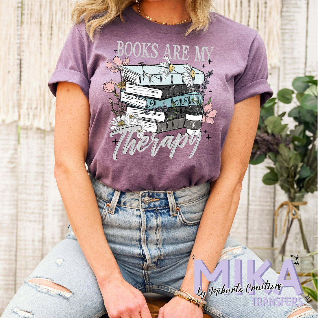 Books are my Therapy | DTF Transfer