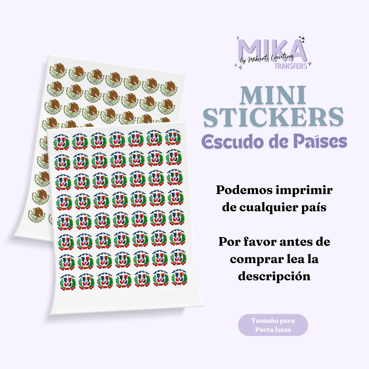 Mini Stickers - Escupos de Países