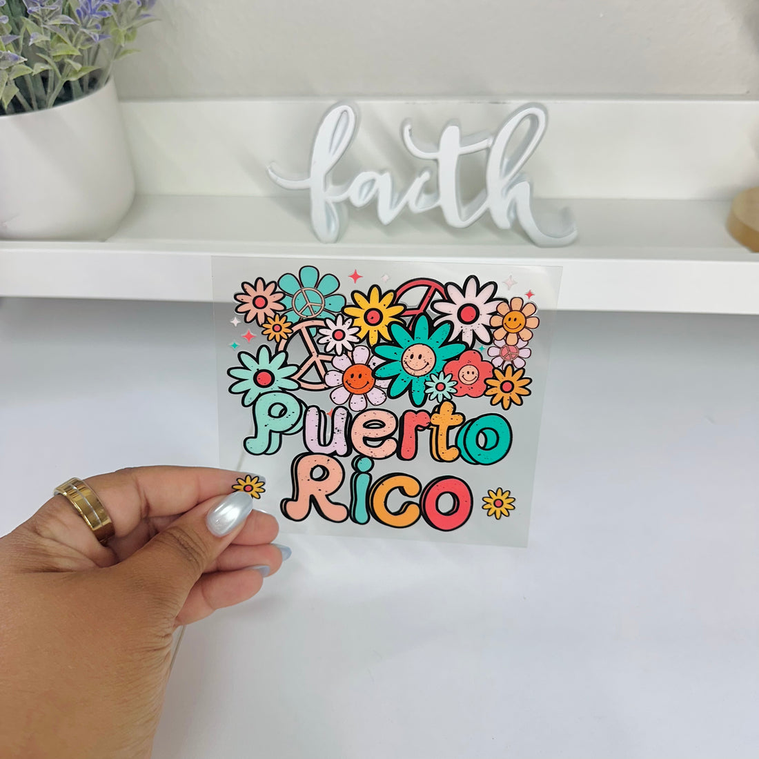 Puerto Rico Flower | UV DTF Decal