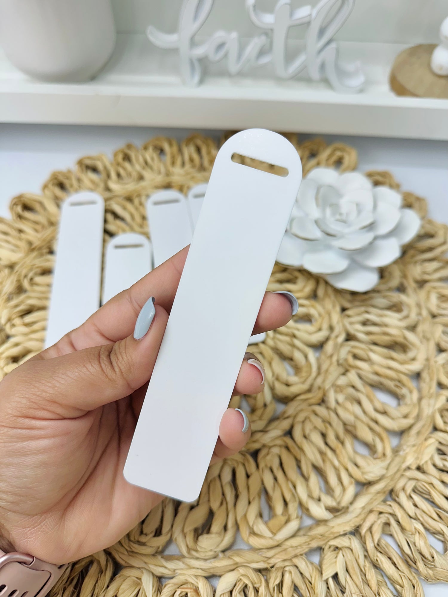 White Acrylic Bookmark Blank