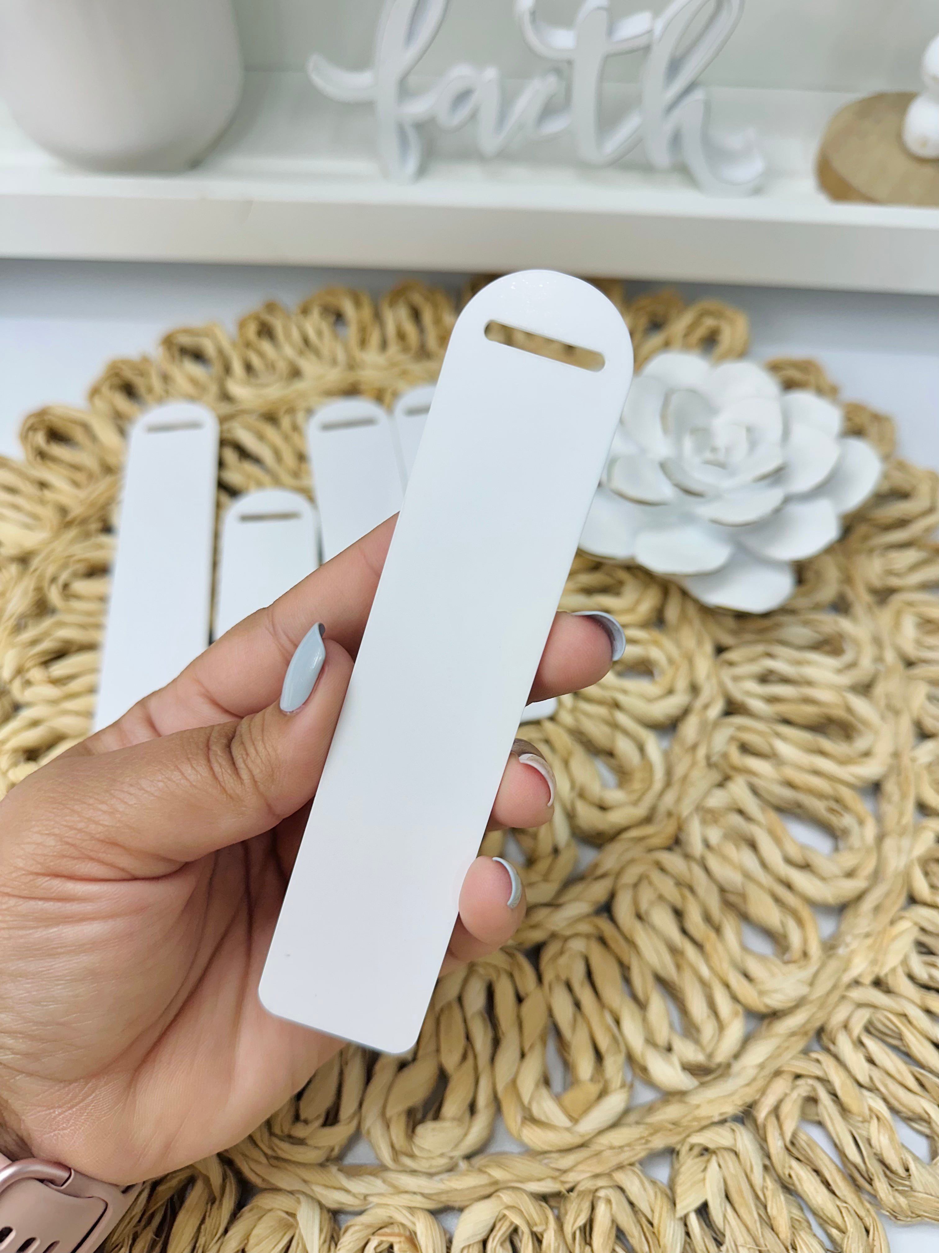 White Acrylic Bookmark Blank