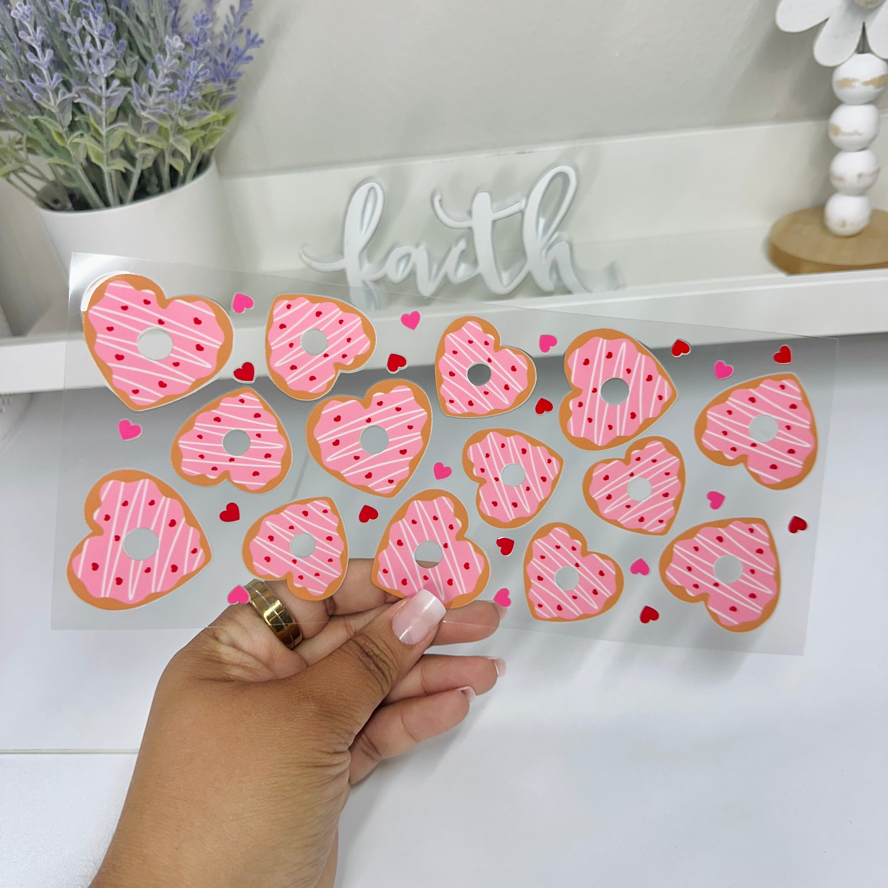 Pink Hearts | UV DTF Wrap