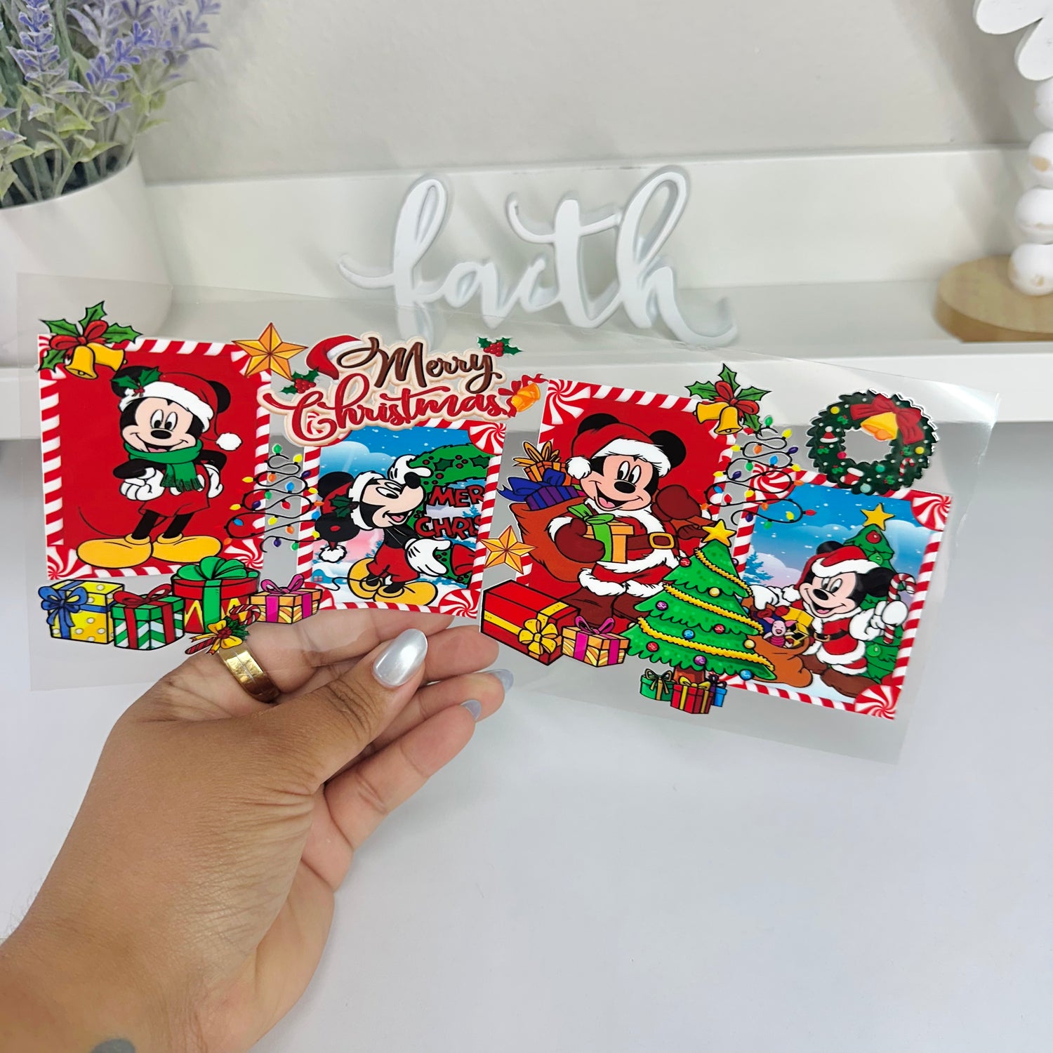 Merry Christmas Boy Mouse | UV DTF